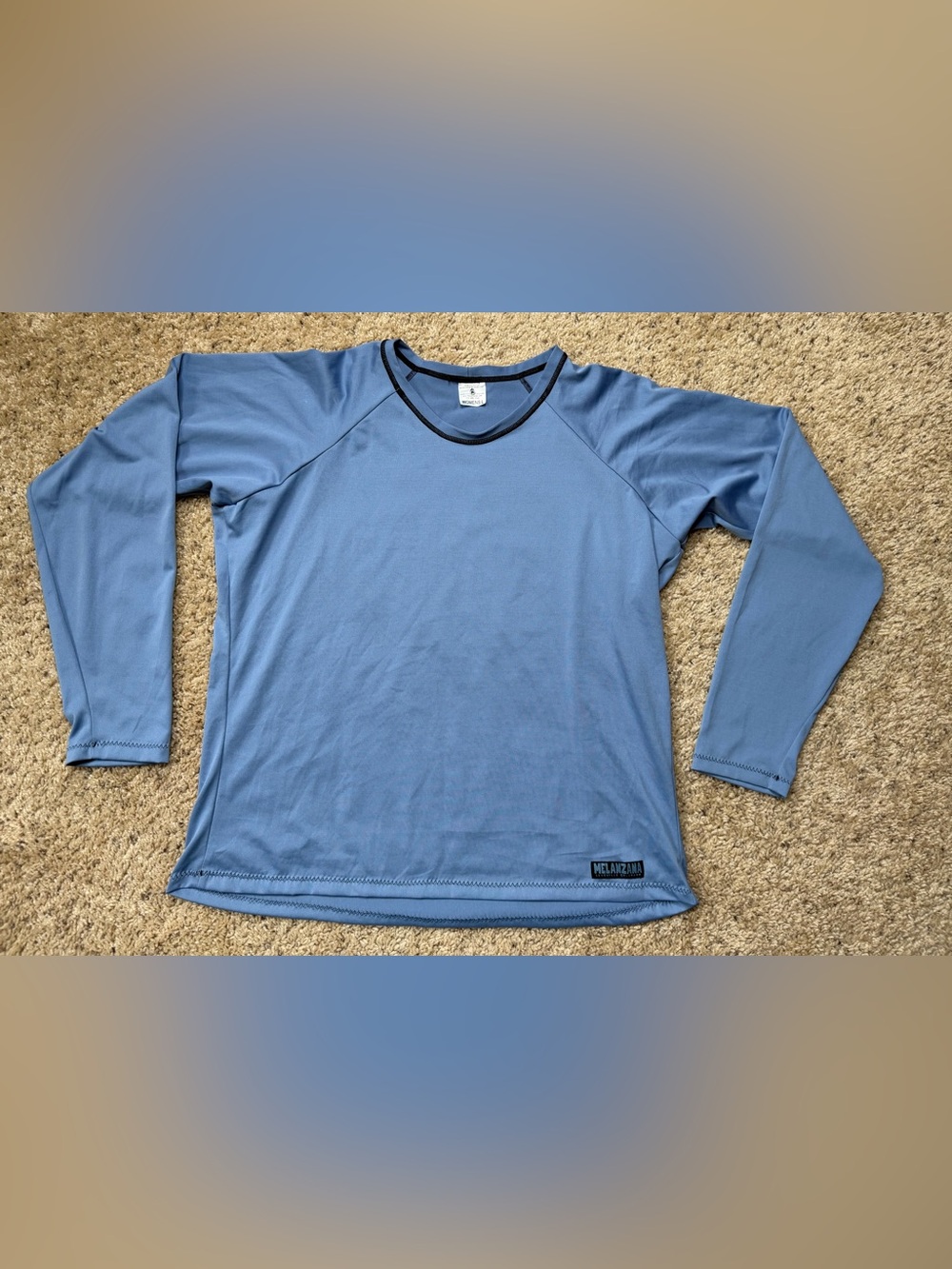 Melanzana Men's Slate Blue Long-Sleeve Crew Shirt